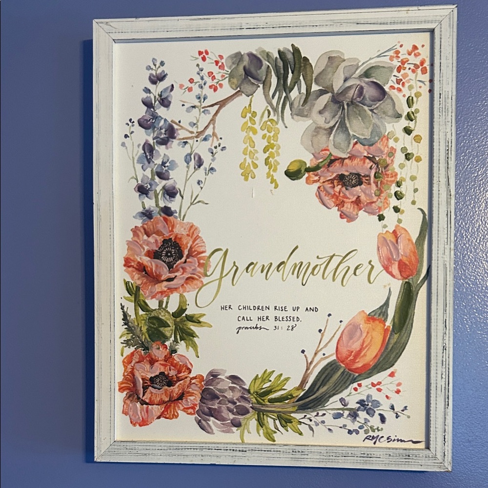 Floral Grandmother Art Painting